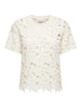 jdyvanya lace top cloud dancer top wit doorzichtig