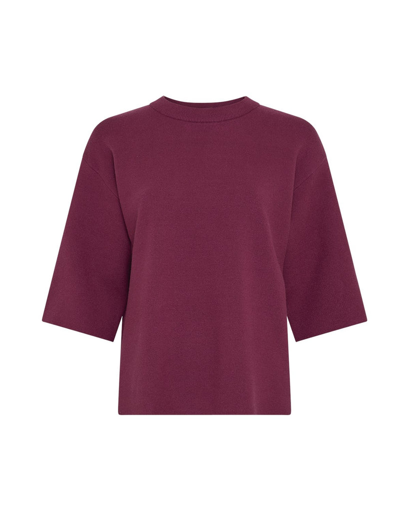 MSCHAgatha East 3/4 Pullover rhododendron bordeaux trui msch copenhagen