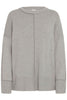 IHBALLIA LS2 Grey melange - Grey ichi trui grijs losvallend
