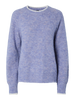 PCIVY LS O-NECK CONTRAST KNIT NOOS BC baby lavender white contrast pieces trui ronde hals lange mouwen paars lila lavendel
