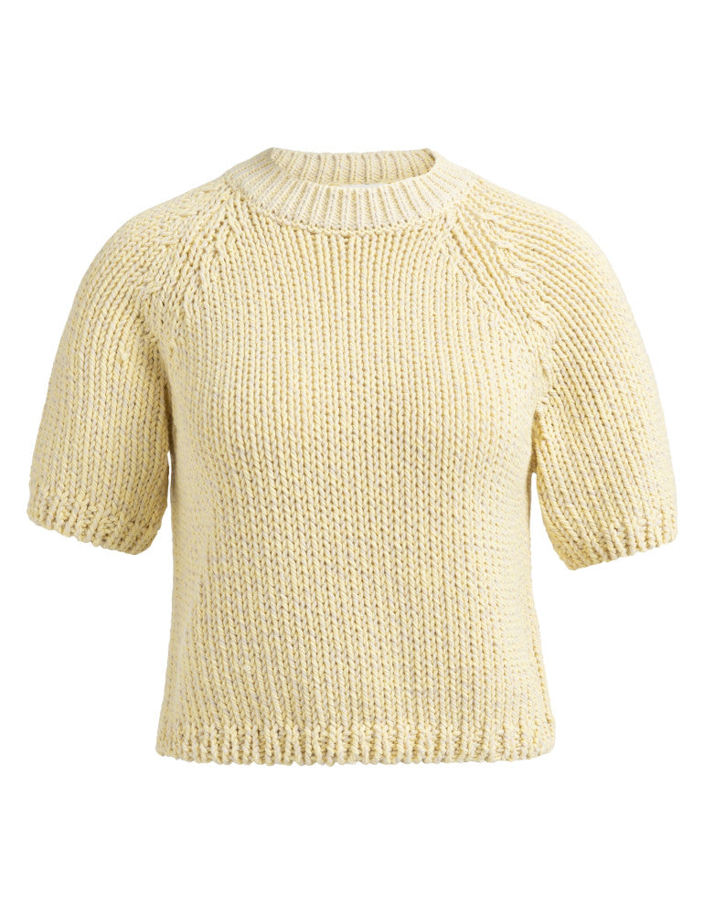 yaya 01-000551-602 trui zachtgeel korte mouwen