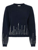 JDYMADISON LIFE L/S ON SEQUIN PULL KNT total eclipse trui blauw glitter pailletten