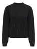 JDYMADISON LIFE L/S ON SEQUIN PULL KNT black trui zwart glitter pailletten