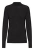 IHMAFA TURTLE LS2 black ichi pullover opstaand kraagje lange mouwen zacht zwart