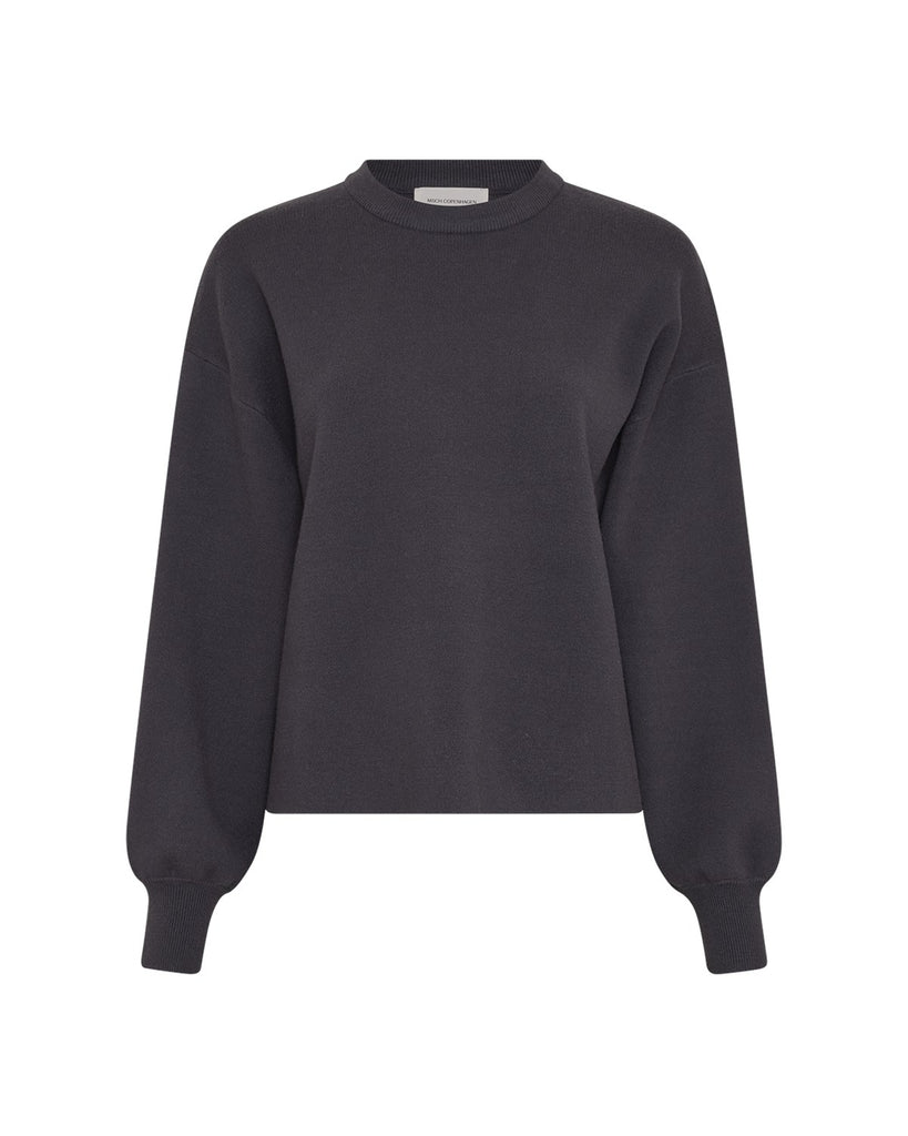 msch copenhagen mercy east pullover india ink trui blauwgrijs