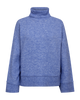FQMULLE-PULLOVER wedgewood melange freequent losvallende trui rolkraag lange mouwen felblauw