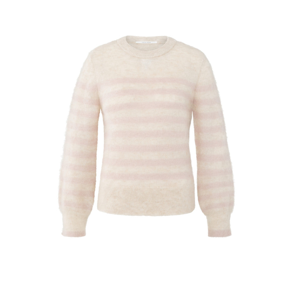 yaya 01-000539-510 shadow gray pink dessin trui oudroze beige gestreept