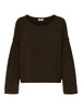 JDYRUE LIFE L/S BOAT NECK PULL KNT NOOS slate black oversized trui bruin