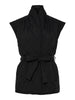 PCJULIA VEST W. BELT black pieces vest bodywarmer zwart