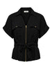 JDYMILLE S/S ZIP SHIRT WVN NOOS bruin
