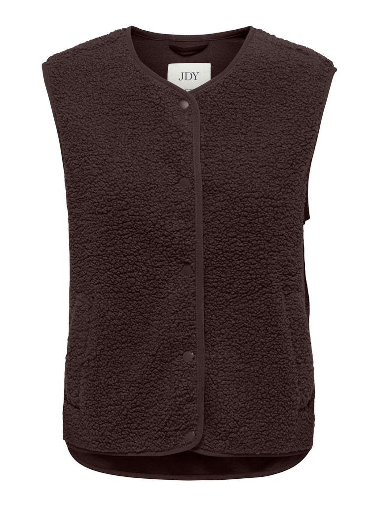 JDYSIMINA TEDDY WAISTCOAT OTW QIQ NOOS chocolate torte gilet 