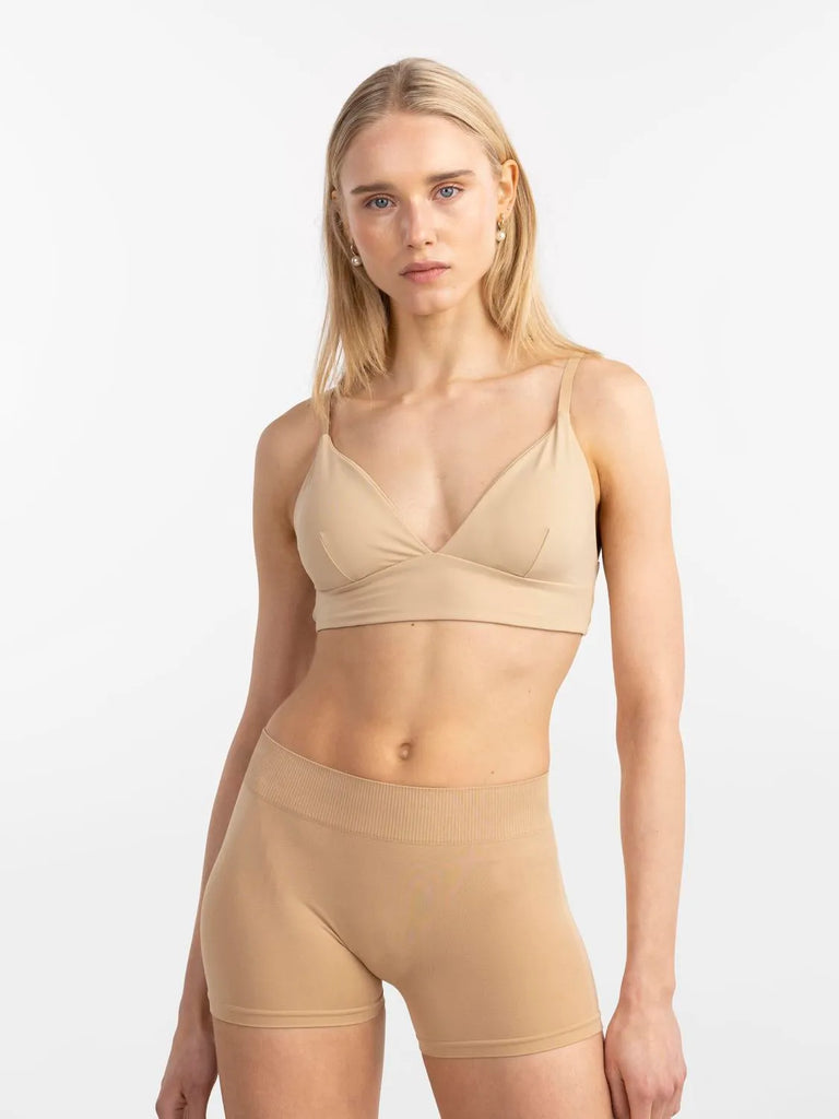 PCnamee triangle bra noos peach toffy pieces beha bh bralette beige ecru