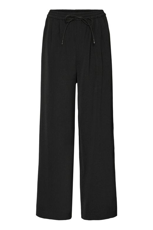 IHECALA PAnts black ichi losvallende broek wijde pijpen zwart