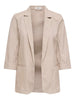 JDYaida 3/4 blazer tlr tapioca melange zomerse blazer 3/4e mouwen beige