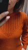 Lofty Manner trui sweater amber brique oker oranje geel gebreid lange mouwen ronde hals