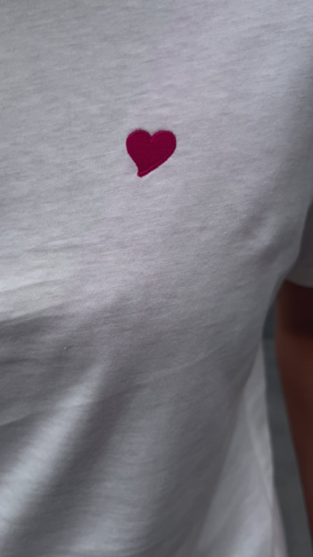 FAheart tee fransa t-shirt wit hart roze