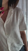 IHpalmie sh cloud dancer ichi blouse korte mouwen knoopjes v-hals wit palmbomen print