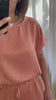 Ydence skirt atel salmon lange rok zalmroze satijn glanzend