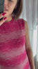 IHodela dr2 ichi aansluitende elastische jurk mouwloze ronde hals roze bright rose