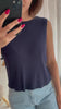 JDY alexandra s/l reversible tie top knt navy blazer top strikjes donkerblauw