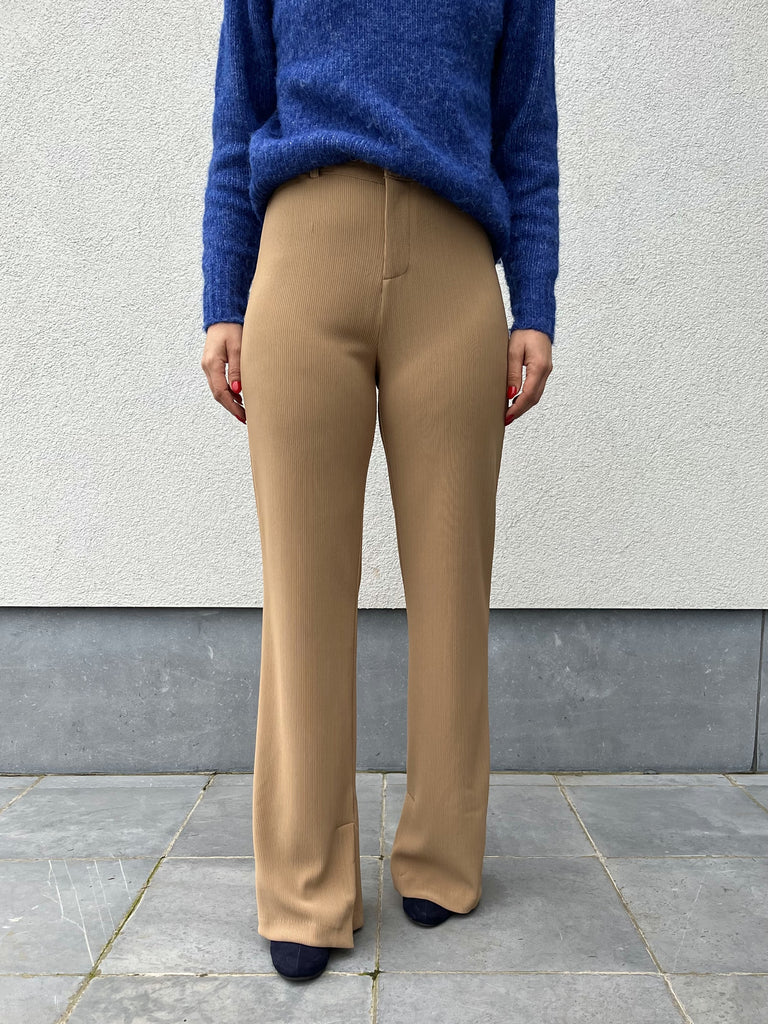lofty manner trouser charis beige lange broek